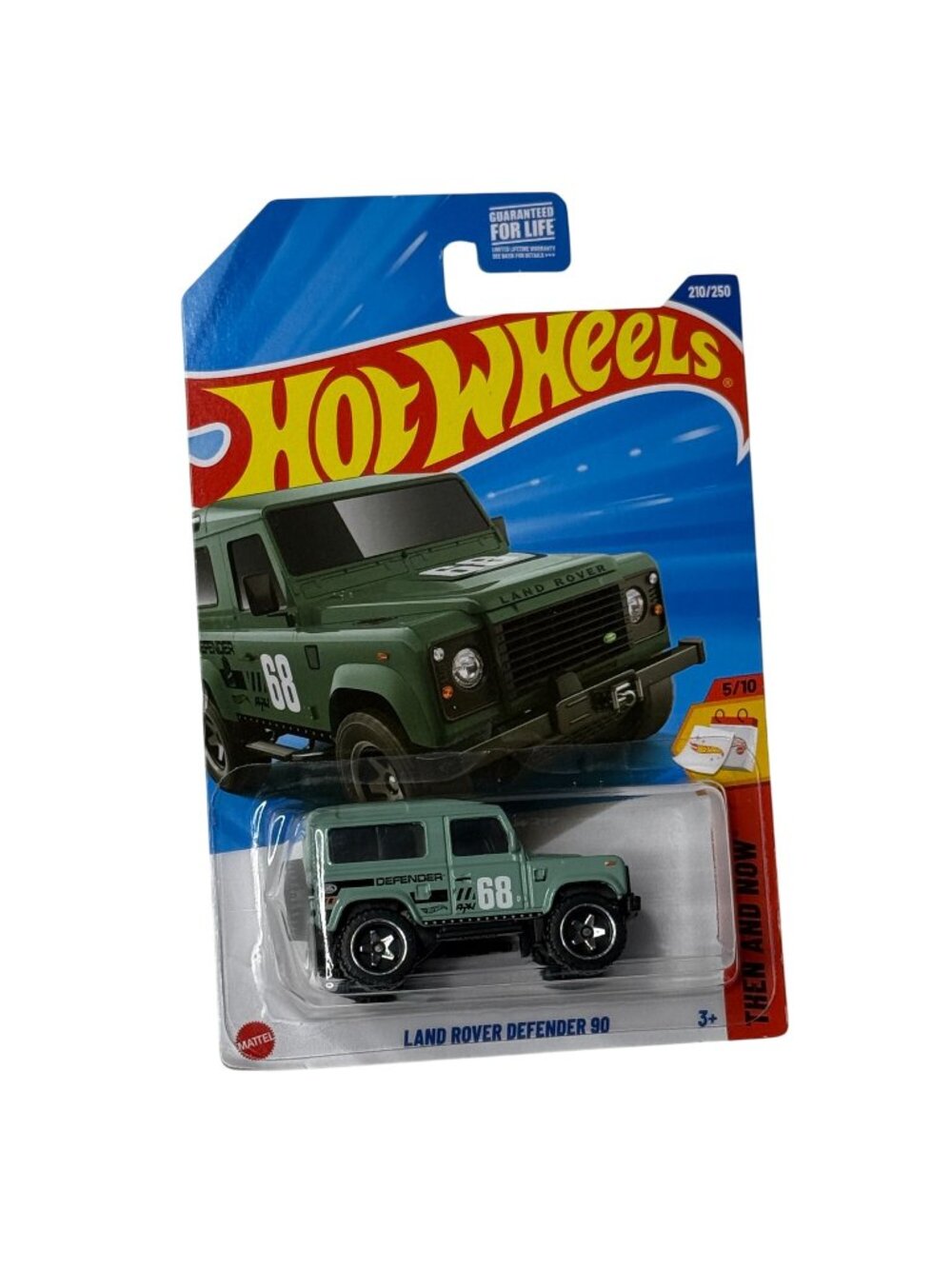Hot Wheels Land Rover Defender 90 • Then & Now Series • Green #68 • 2025 Mainlin